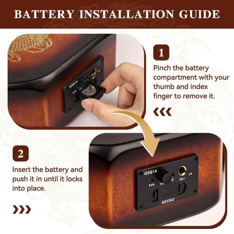 GECKO Octagonal Cajon Drum, Portable Hand Percussion Instrument with Detachable Strap & Carry Bag, Birchwood Body & Rich Sound (Built-in Pickup) - Image 4